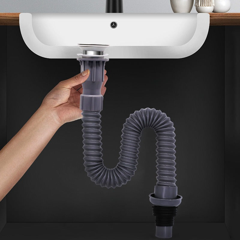 Desague flexible lavamanos push up